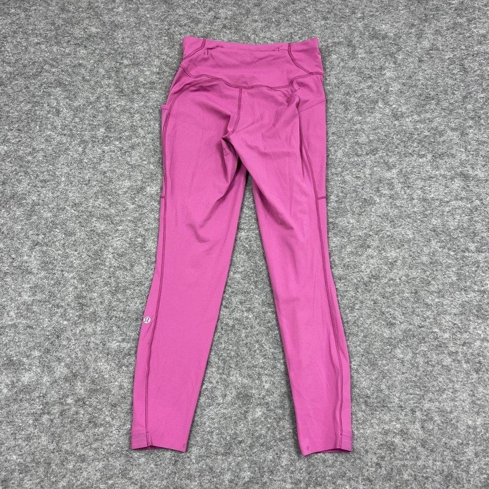 Lululemon Leggings Womens 6 Pink High Rise Fast free Tight Ankle Gym Nulux